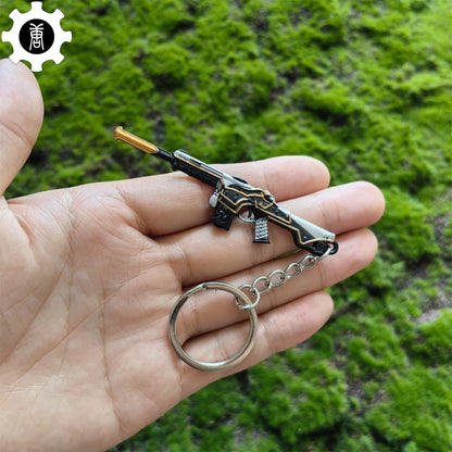 Metal Oni Phantom Gun Tiny Keychain Pendant