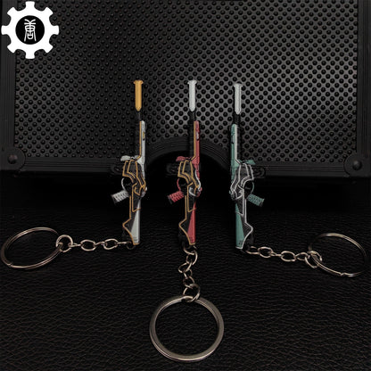 Metal Oni Phantom Gun Tiny Keychain Pendant
