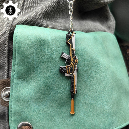 Metal Oni Phantom Gun Tiny Keychain Pendant