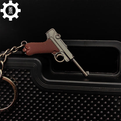 12 In 1 Metal World Famous Pistol Revolver Gun Keychain