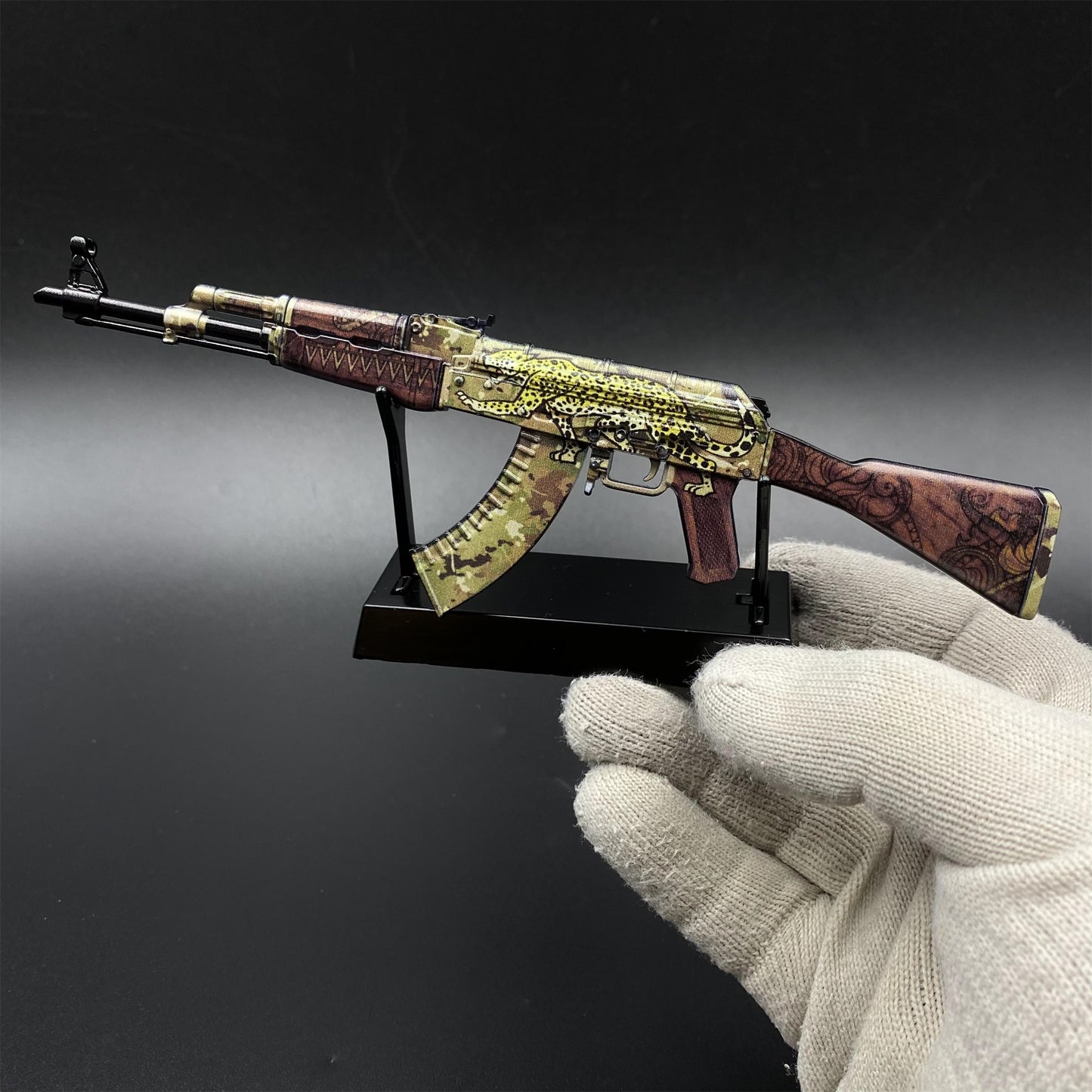 Tiny Gun AK47 Panthera Onca Metal Miniature For Collection