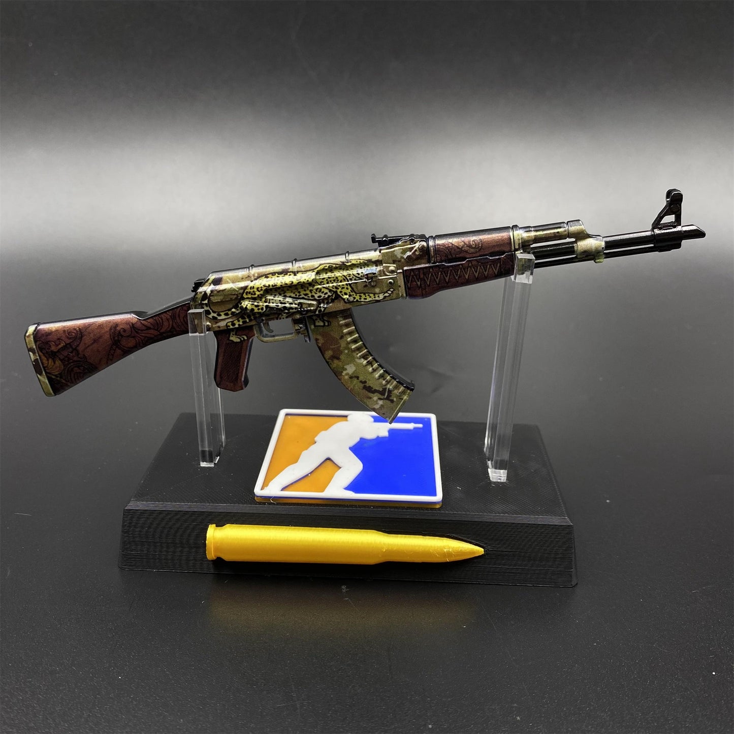 Tiny Gun AK47 Panthera Onca Metal Miniature For Collection