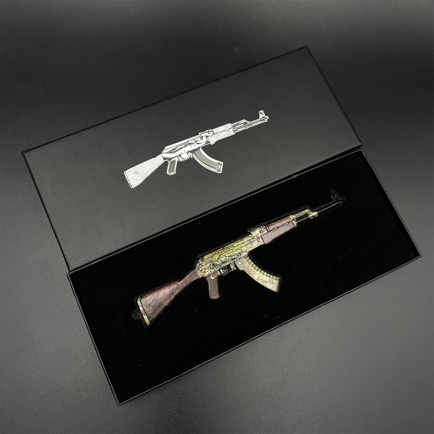 Tiny Gun AK47 Panthera Onca Metal Miniature For Collection