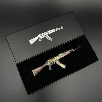 Tiny Gun AK47 Panthera Onca Metal Miniature For Collection