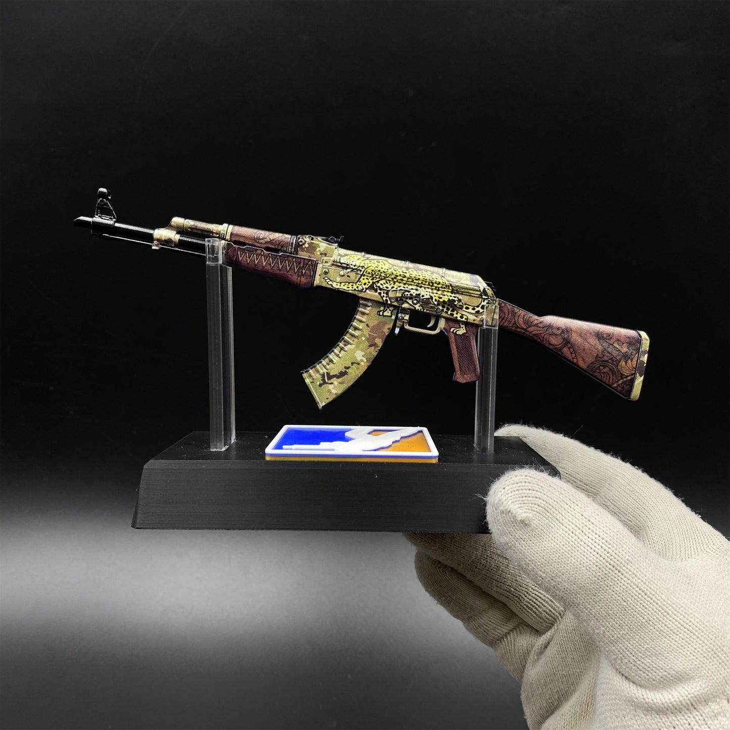 Tiny Gun AK47 Panthera Onca Metal Miniature For Collection