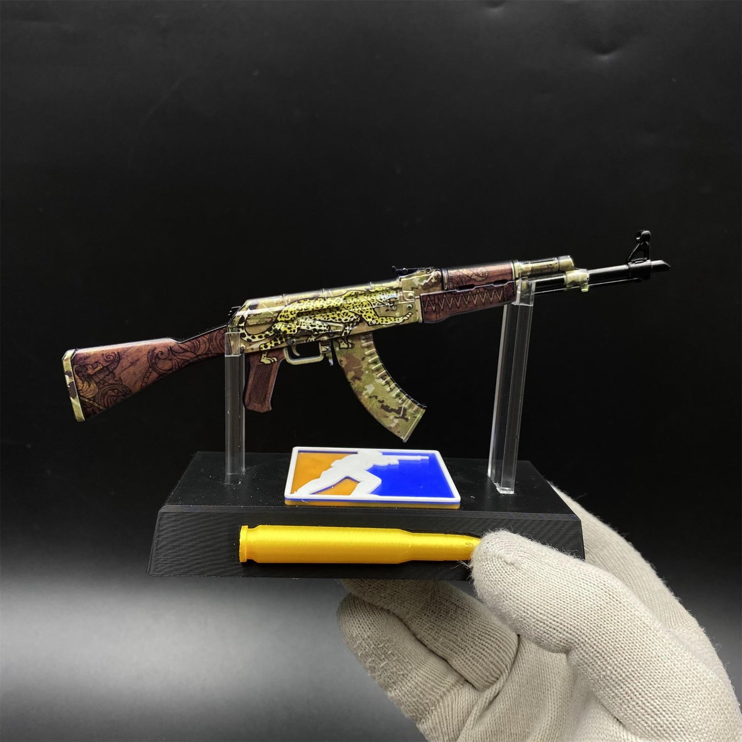 Tiny Gun AK47 Panthera Onca Metal Miniature For Collection