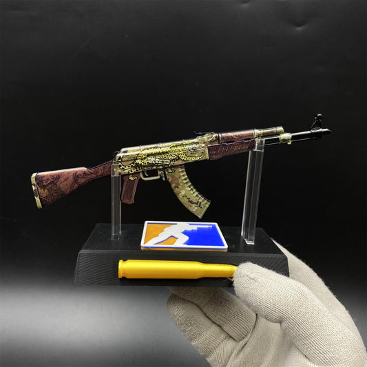 Tiny Gun AK47 Panthera Onca Metal Miniature For Collection