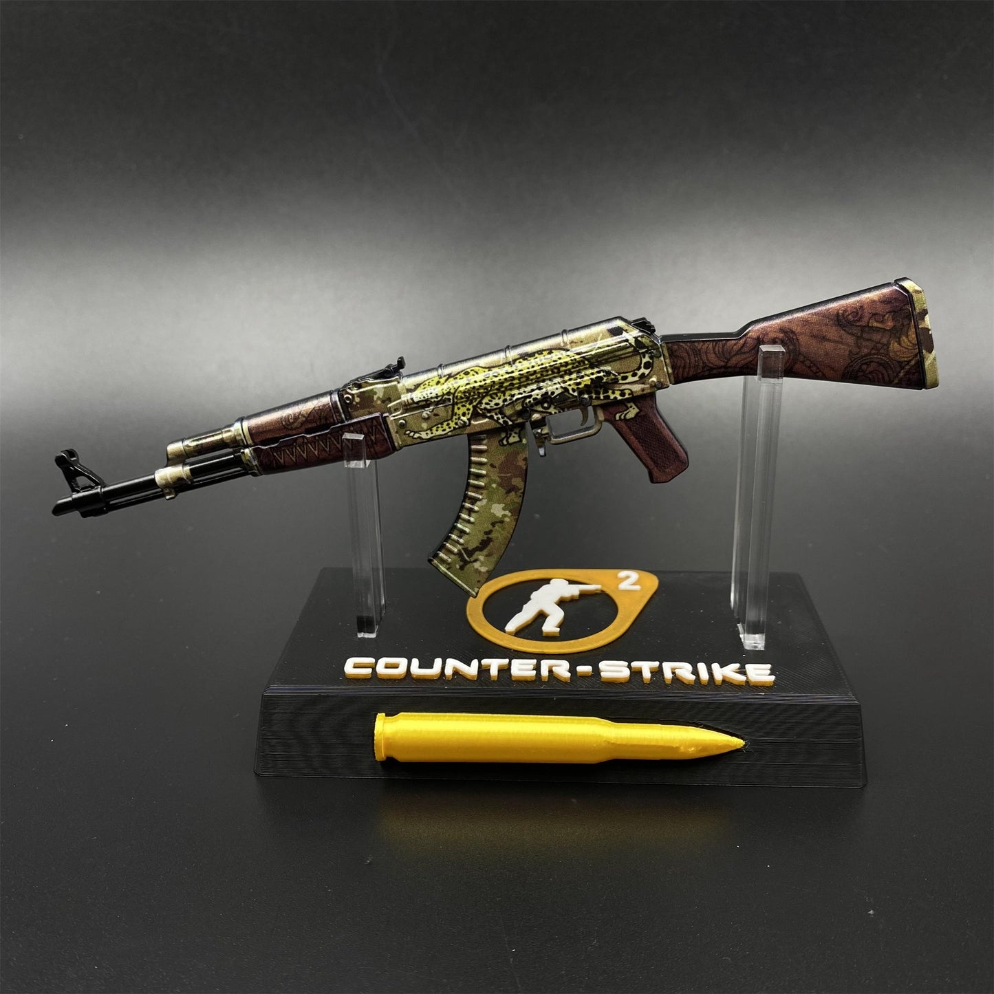Tiny Gun AK47 Panthera Onca Metal Miniature For Collection