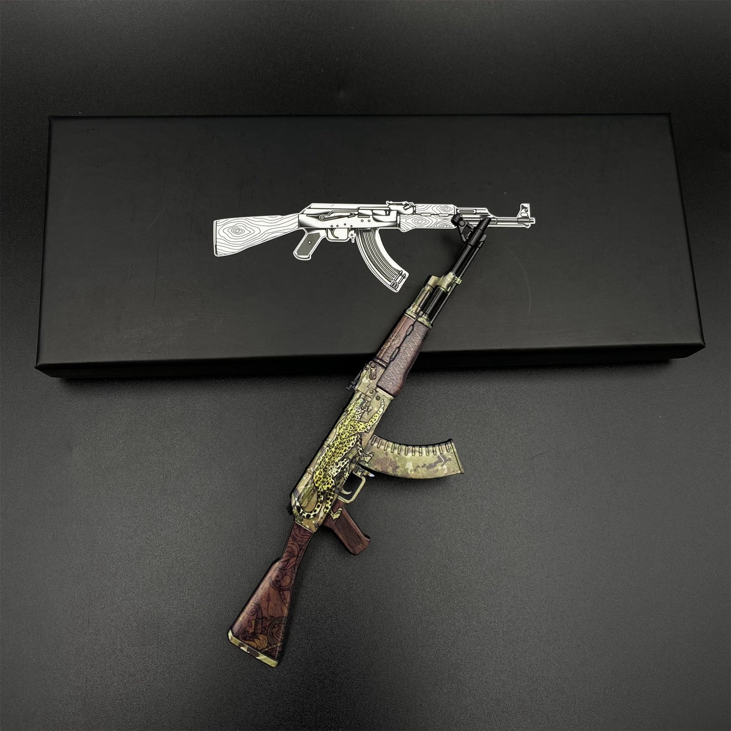 Tiny Gun AK47 Panthera Onca Metal Miniature For Collection