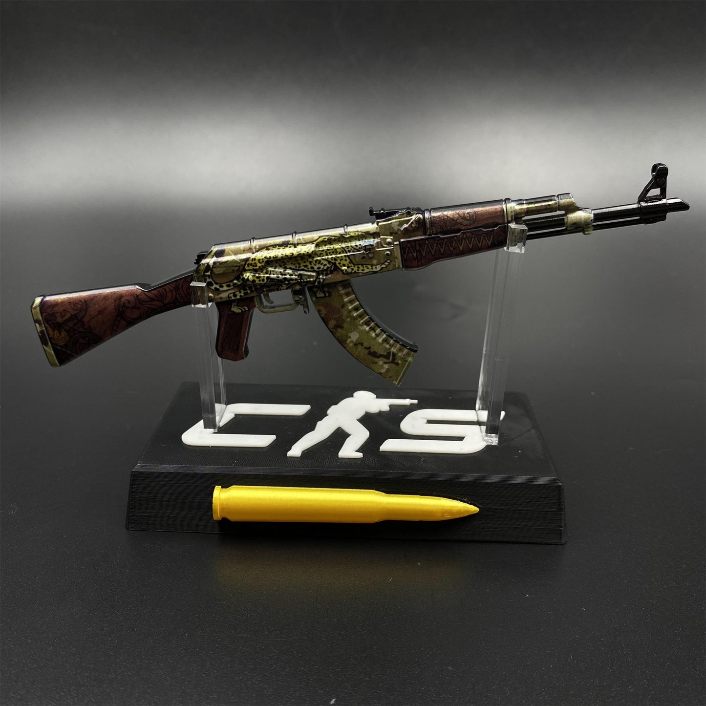 Tiny Gun AK47 Panthera Onca Metal Miniature For Collection