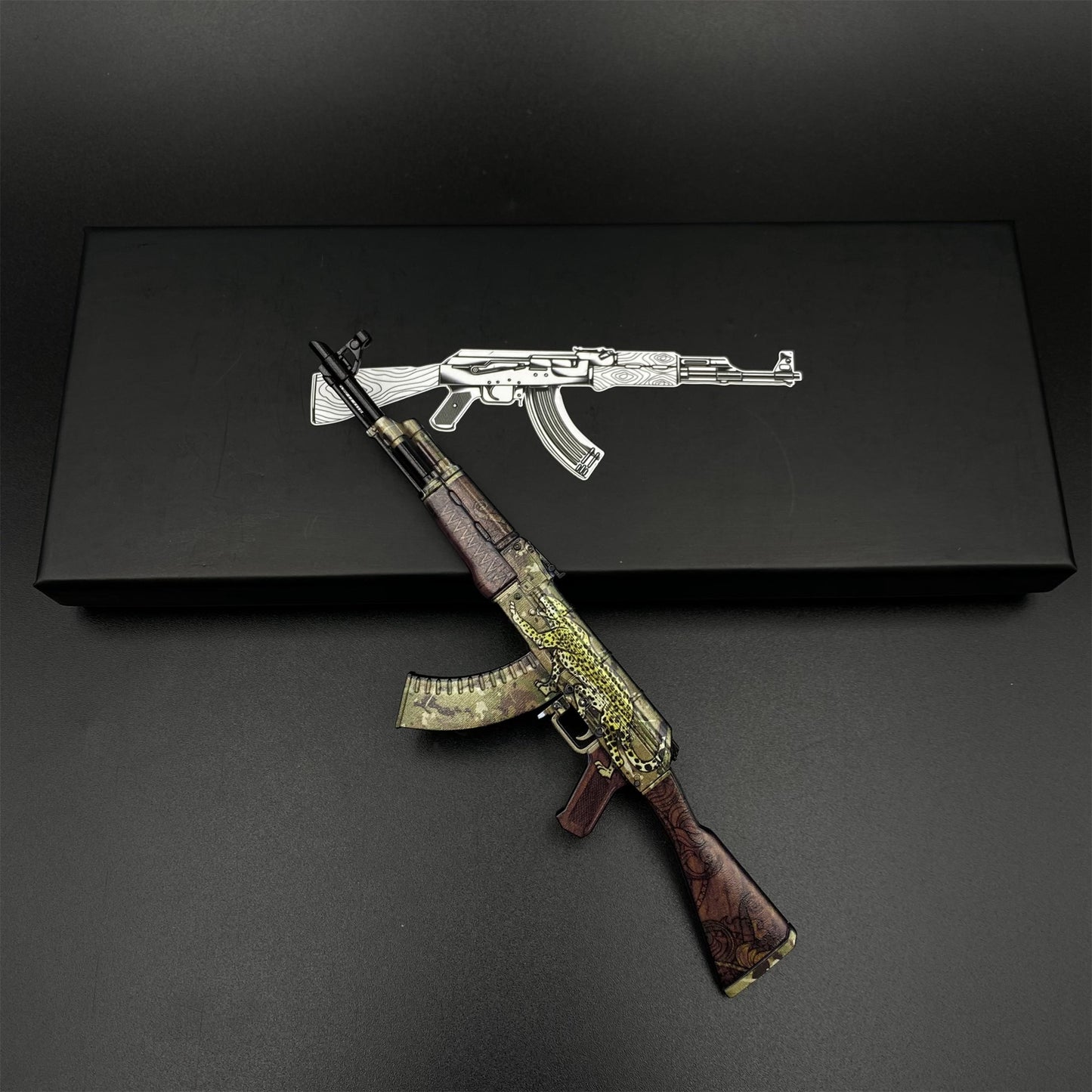 Tiny Gun AK47 Panthera Onca Metal Miniature For Collection