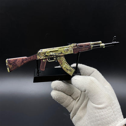Tiny Gun AK47 Panthera Onca Metal Miniature For Collection
