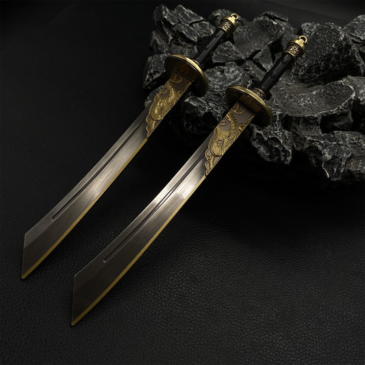 Peaceful Twin Blades Metal Replica