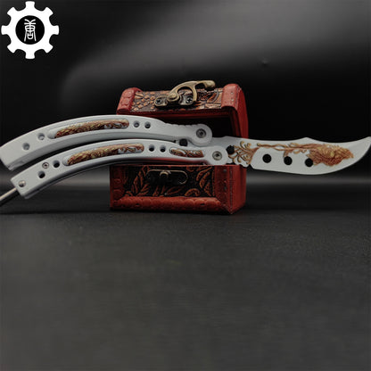 Phoenix Balisong Metal Butterfly Knife Game Prop