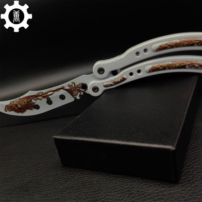 Phoenix Balisong Metal Butterfly Knife Game Prop
