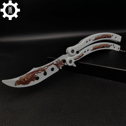 Phoenix Balisong Metal Butterfly Knife Game Prop