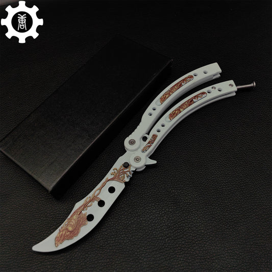 Phoenix Balisong Metal Butterfly Knife Game Prop