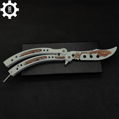 Phoenix Balisong Metal Butterfly Knife Game Prop