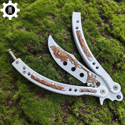 Phoenix Balisong Metal Butterfly Knife Game Prop
