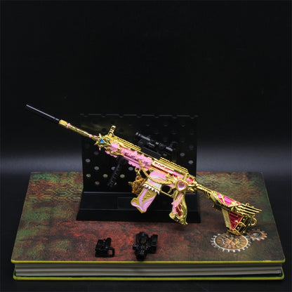 Pink Girl HK416 Miniature Metal Rifle 20CM/7.9"