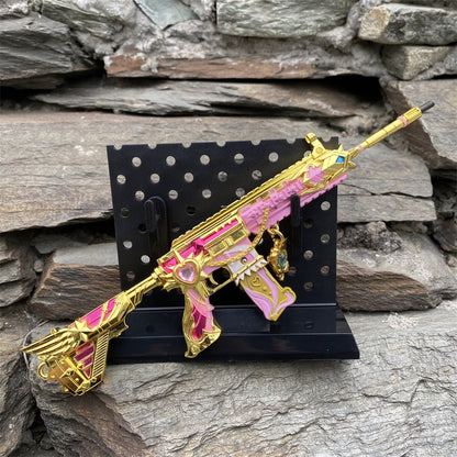 Pink Girl HK416 Miniature Metal Rifle 20CM/7.9"