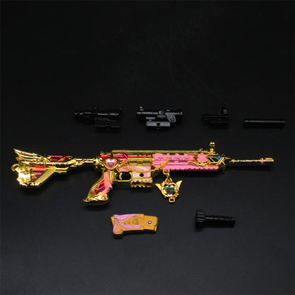 Pink Girl HK416 Miniature Metal Rifle 20CM/7.9"