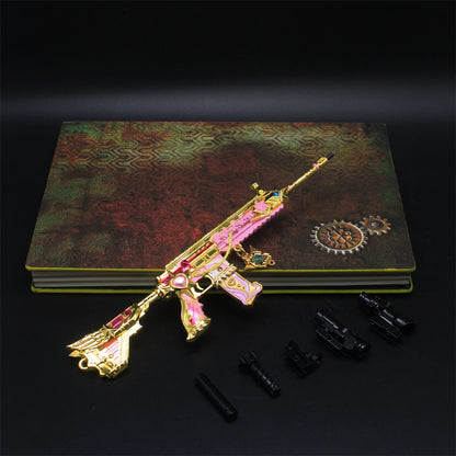 Pink Girl HK416 Miniature Metal Rifle 20CM/7.9"