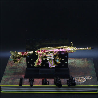 Pink Girl HK416 Miniature Metal Rifle 20CM/7.9"