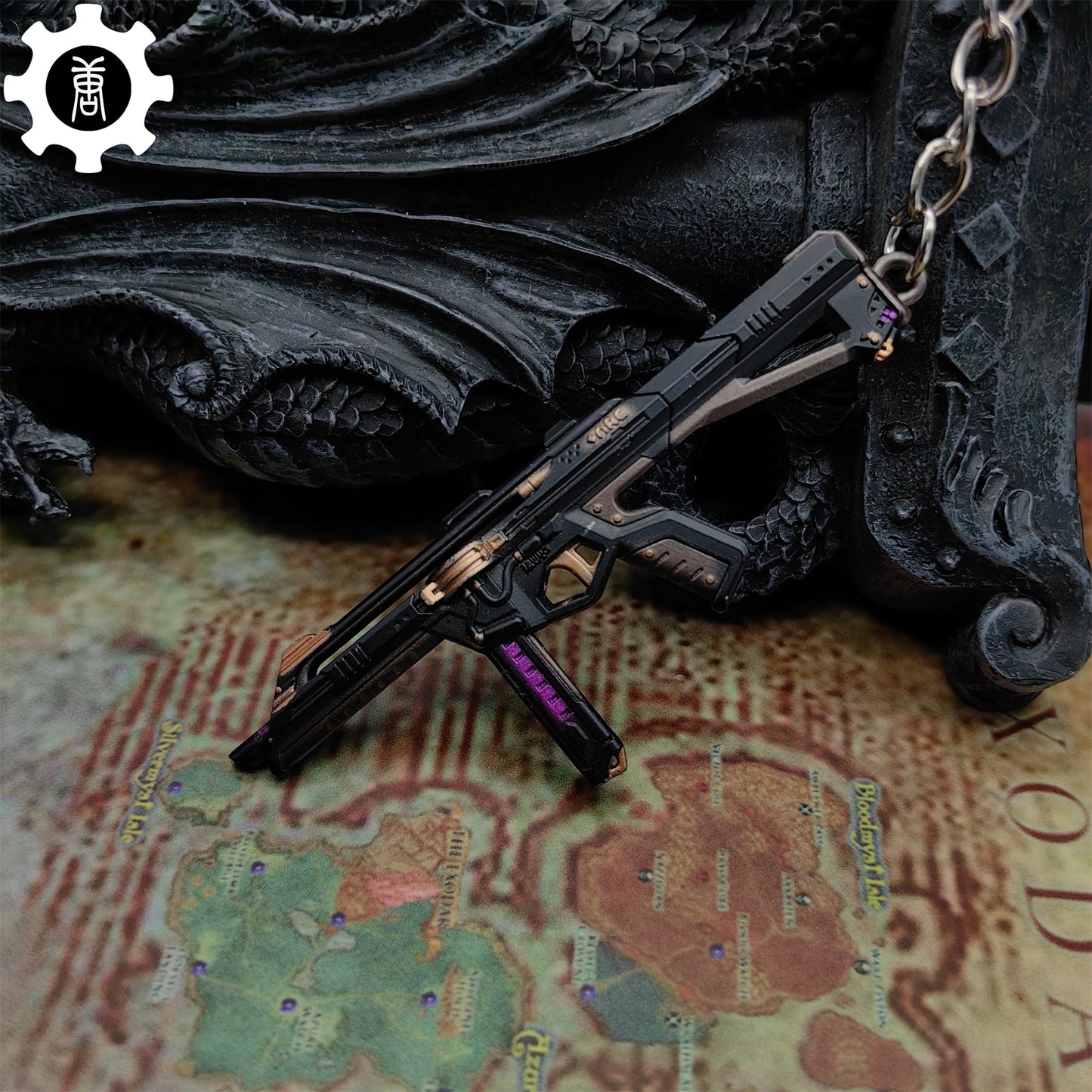 Mini Prelude to Chaos Stinger Gun Keychain Metal Pendant
