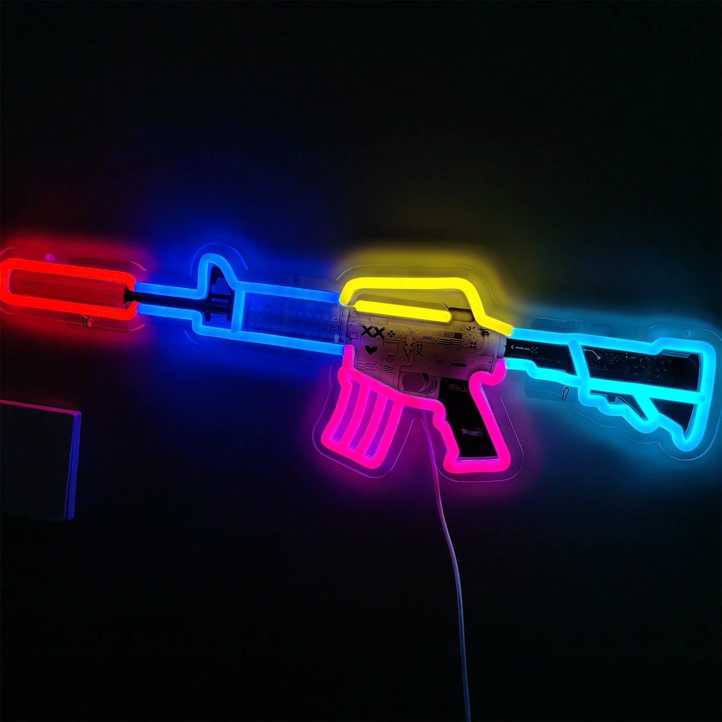 M4A1-S Printstream Rifle Neon Light Wall Decor