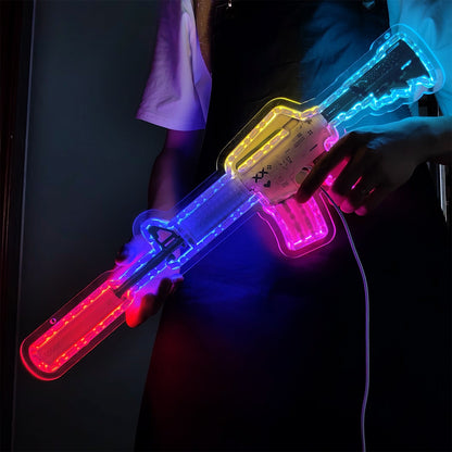 M4A1-S Printstream Rifle Neon Light Wall Decor