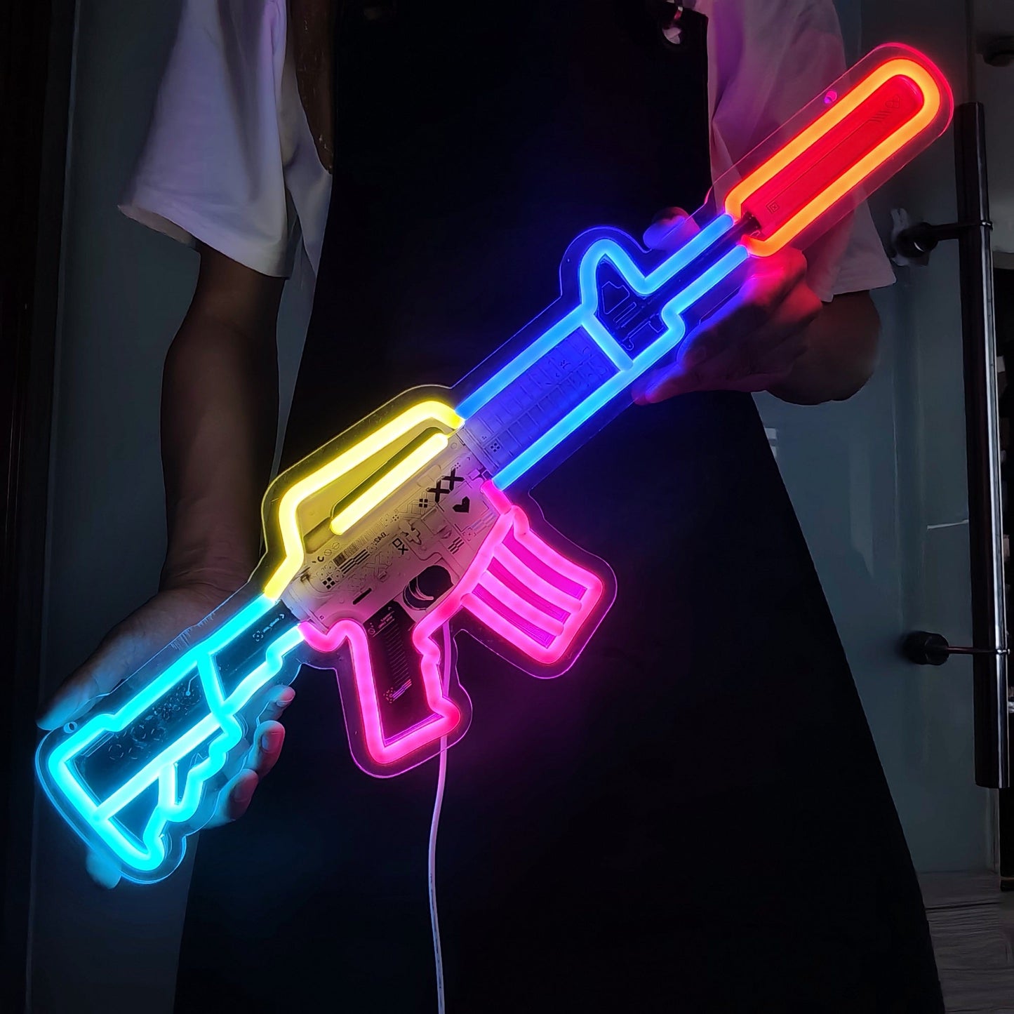 M4A1-S Printstream Rifle Neon Light Wall Decor