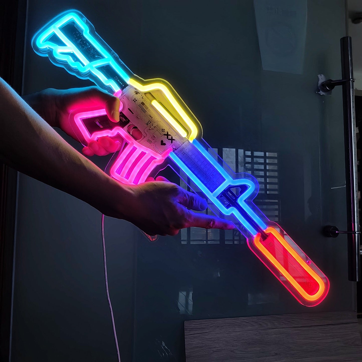M4A1-S Printstream Rifle Neon Light Wall Decor