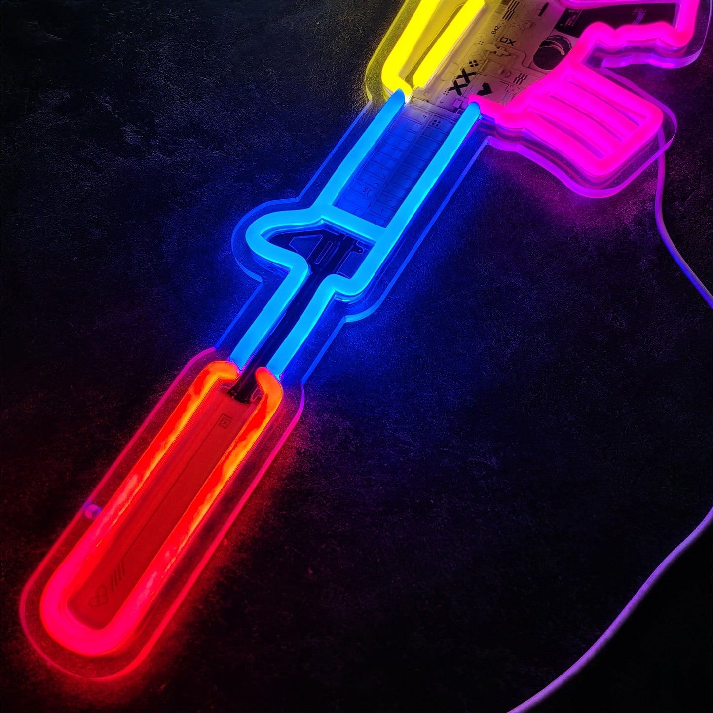 M4A1-S Printstream Rifle Neon Light Wall Decor