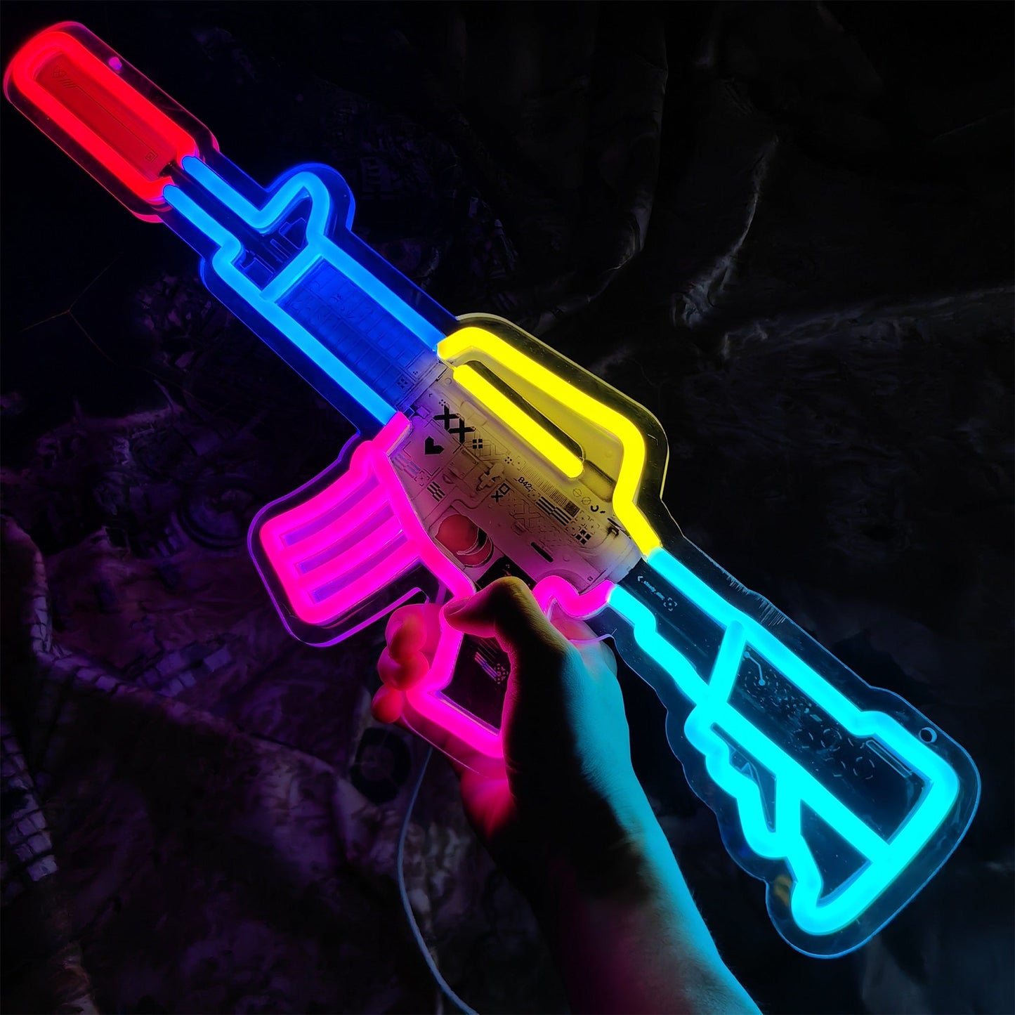 M4A1-S Printstream Rifle Neon Light Wall Decor