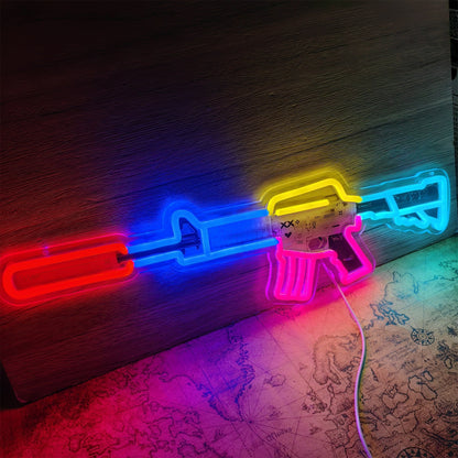M4A1-S Printstream Rifle Neon Light Wall Decor