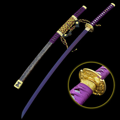 Purple River Katana Special Purple Carbon Steel Samurai Sword