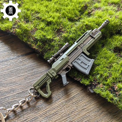 Tiny R-36 Eruptor Rifle Gun Model Metal Keychain