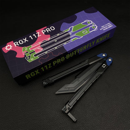 RGX Knife Metal Blunt Blade RGX Butterfly Knife Trainer Game Knife Replica