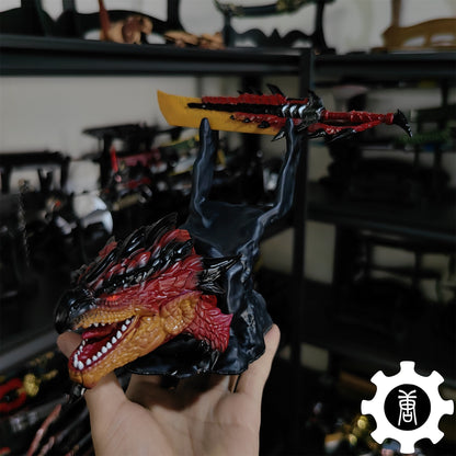 3D Printed Rathalos Head Halberion Blade Gamepad Controller Stand