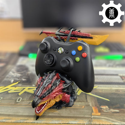 3D Printed Rathalos Head Halberion Blade Gamepad Controller Stand