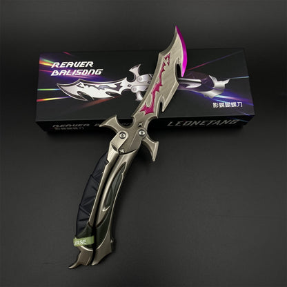 Reaver 3.0 Knife - Reaver Butterfly Knife Dull Blade Reaver Balisong Metal Replica