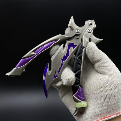 Reaver 3.0 Knife - Reaver Butterfly Knife Dull Blade Reaver Balisong Metal Replica