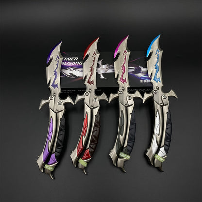 Reaver 3.0 Knife - Reaver Butterfly Knife Dull Blade Reaver Balisong Metal Replica