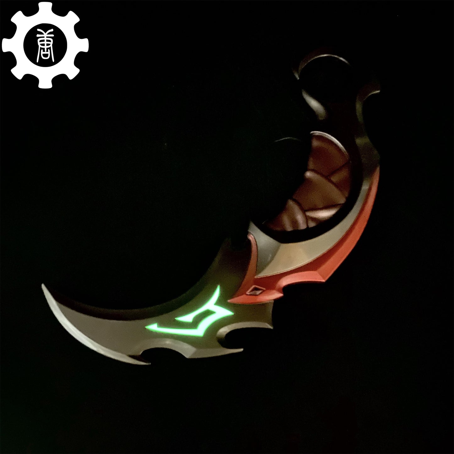 Red Reaver Karambit Metal Blunt Blade Trainer Cosplay Prop Collectibles