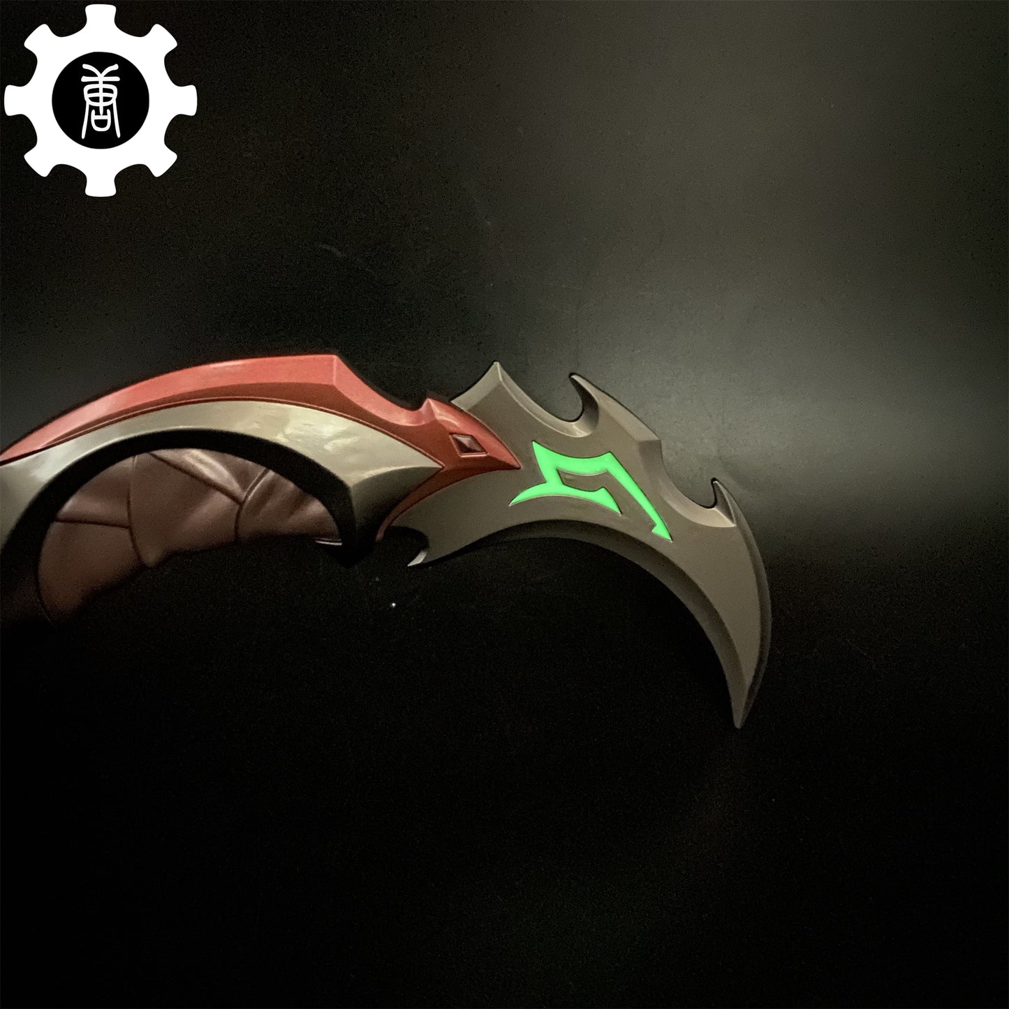 Red Reaver Karambit Metal Blunt Blade Trainer Cosplay Prop Collectibles