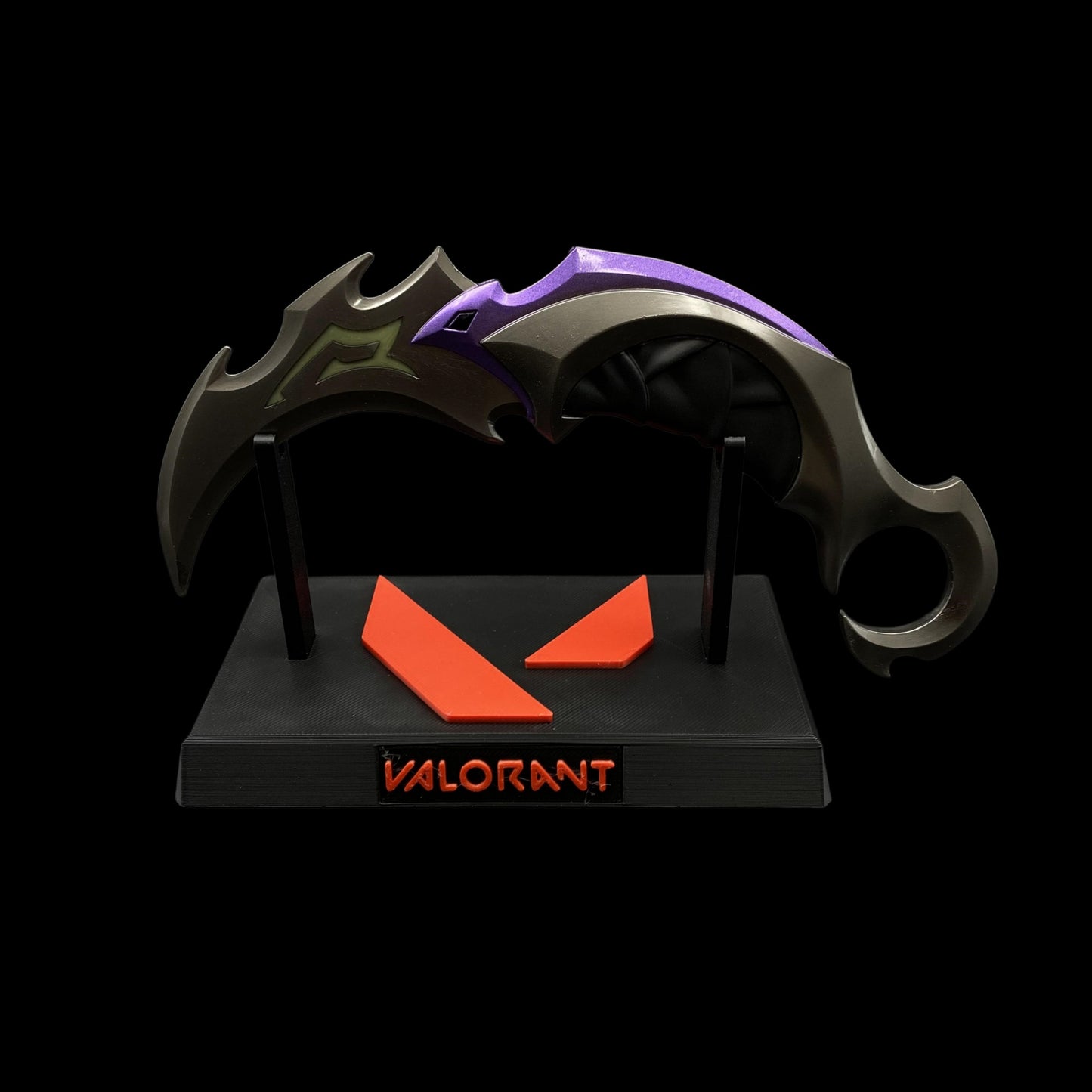 Metal Purple Reaver Karambit Blunt Blade Trainer Cosplay Prop Collectibles