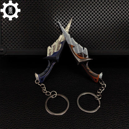 Metal Relic Stone Daggers Tiny KeyChain Pendant