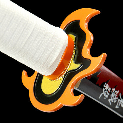 Handmade Rengoku Flame Breathing Nichirin Sword Carbon Steel Katana For Collection