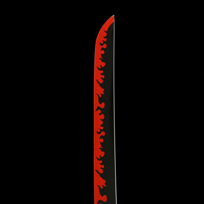 Handmade Rengoku Flame Breathing Nichirin Sword Carbon Steel Katana For Collection